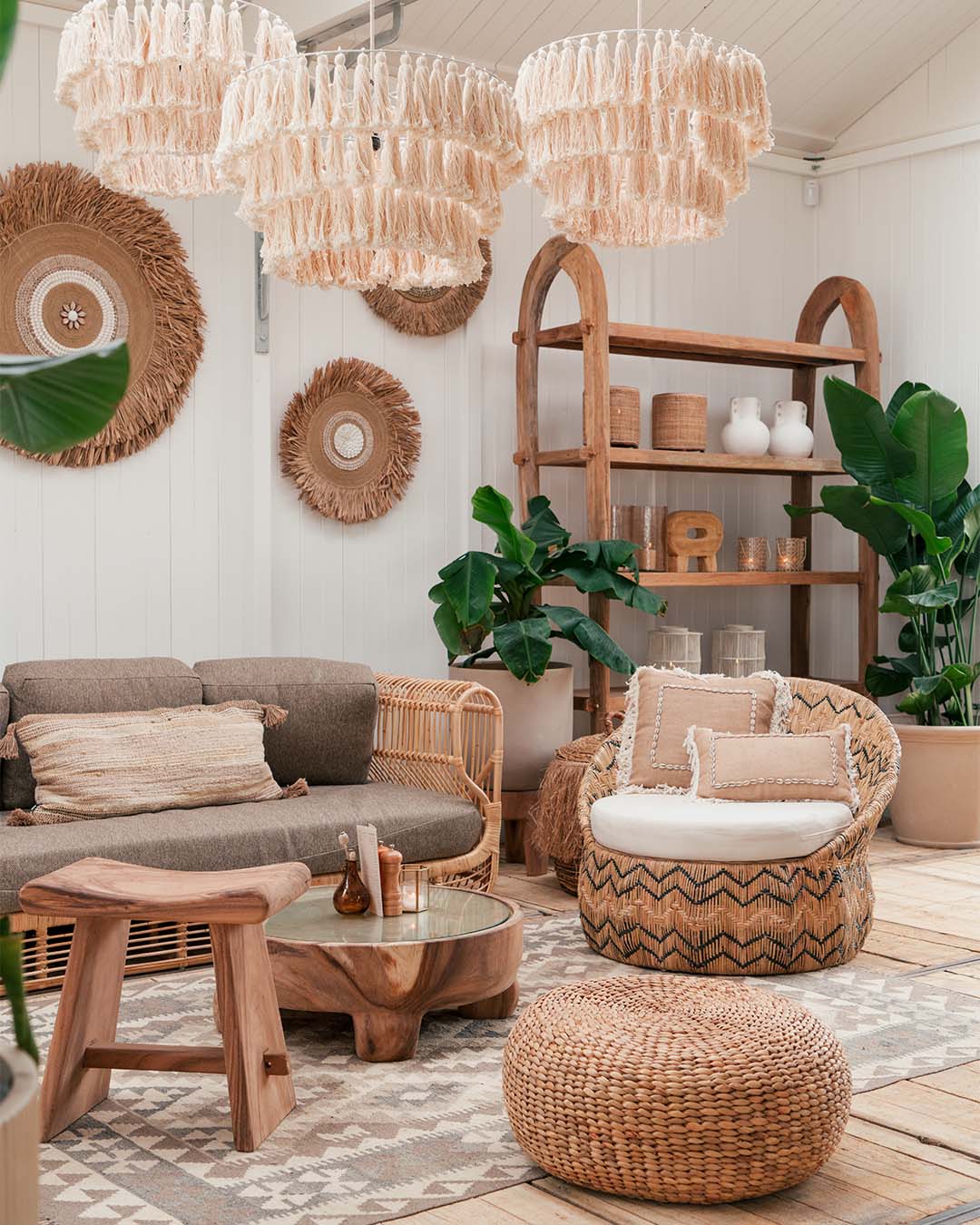 Interieurshot loungehoek met meubels van Ibiza Outdoor