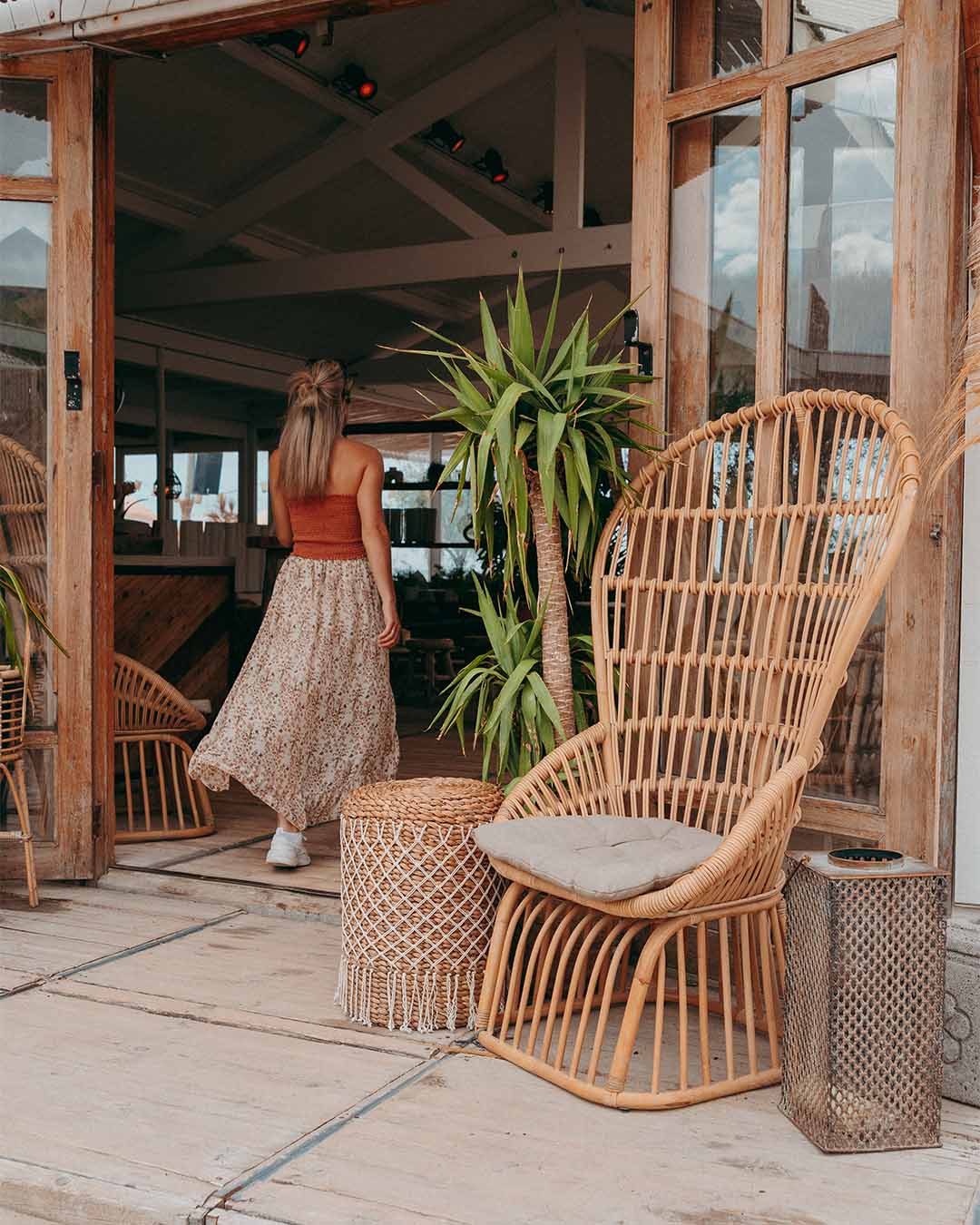 Entree met rotan meubilair van Ibiza Outdoor